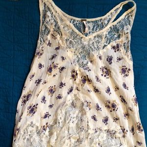 Free people white flow with floral design